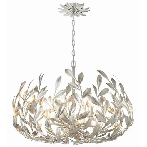 Broche 6 Light Chandelier - Crystorama - Silver