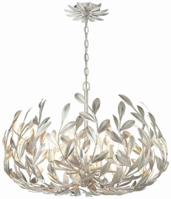 Broche 6 Light Chandelier - Crystorama - Silver