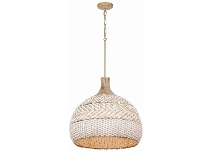 Zanzibar Rattan Chandelier - Natural/Soft Gold - Crystorama - Handcrafted