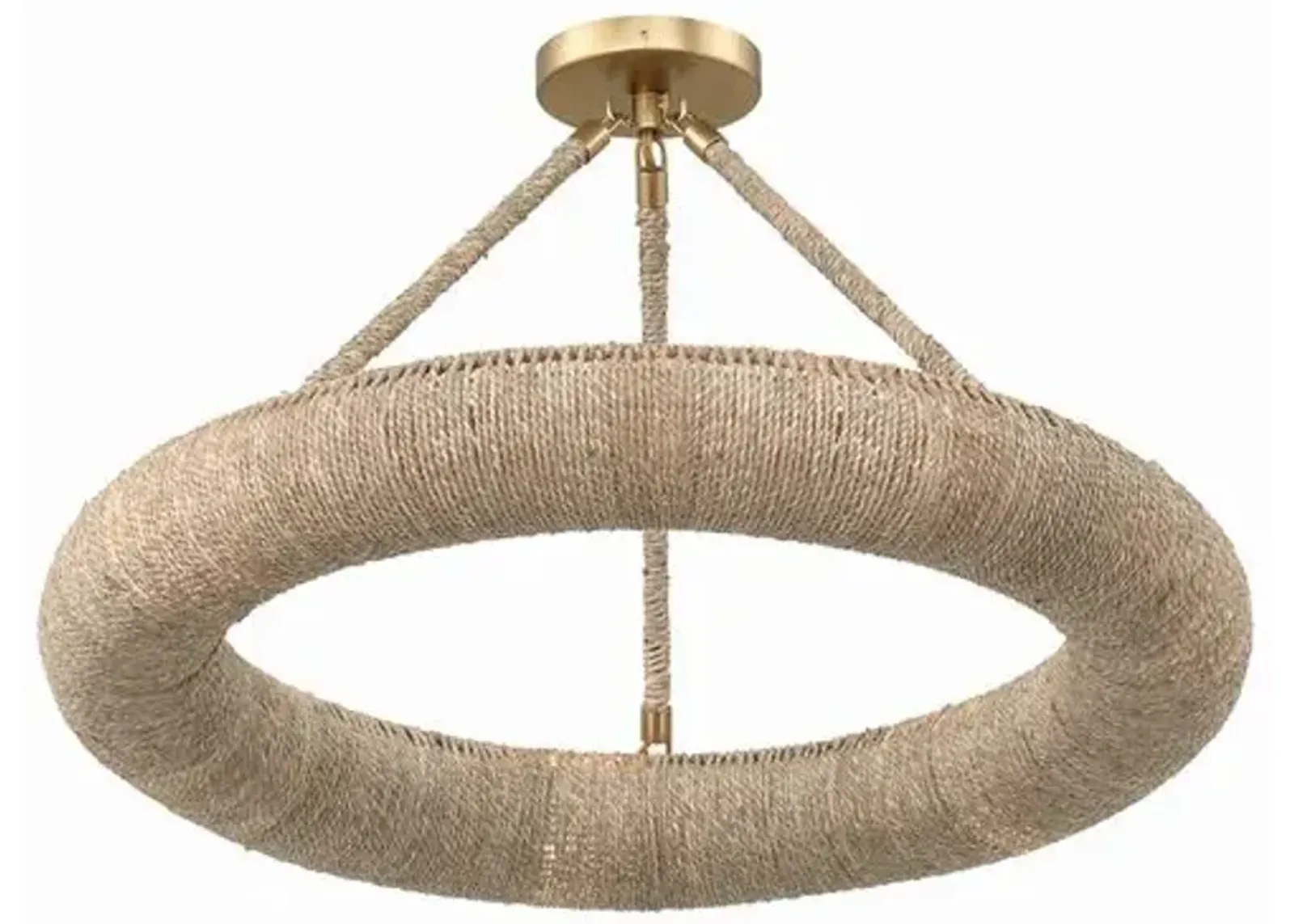 Oakley Integrated LED Semi Flush Mount - Soft Gold - Crystorama