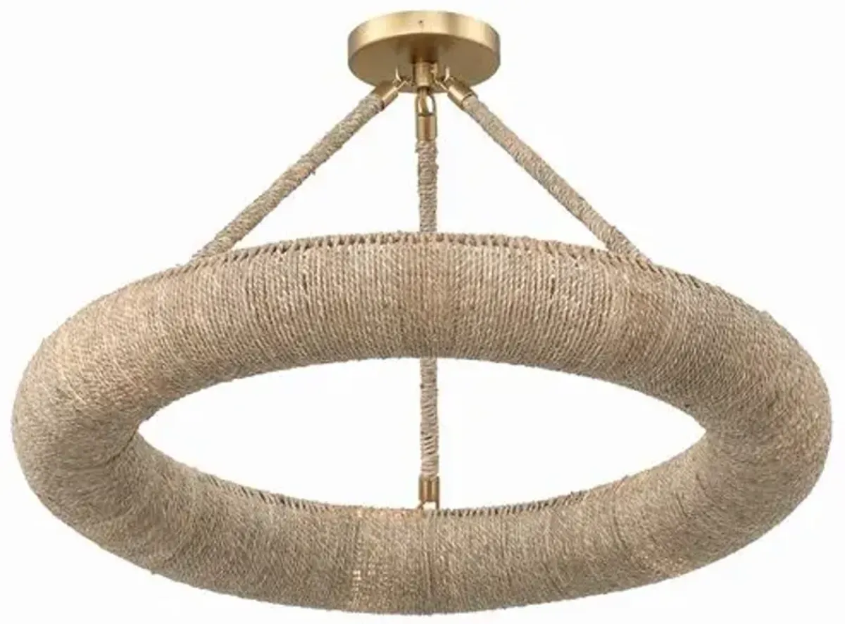 Oakley Integrated LED Semi Flush Mount - Soft Gold - Crystorama