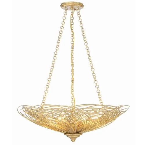 Doral 6 Light Chandelier - Crystorama - Gold