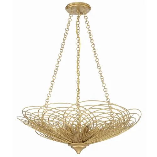 Doral 6 Light Chandelier - Crystorama - Gold