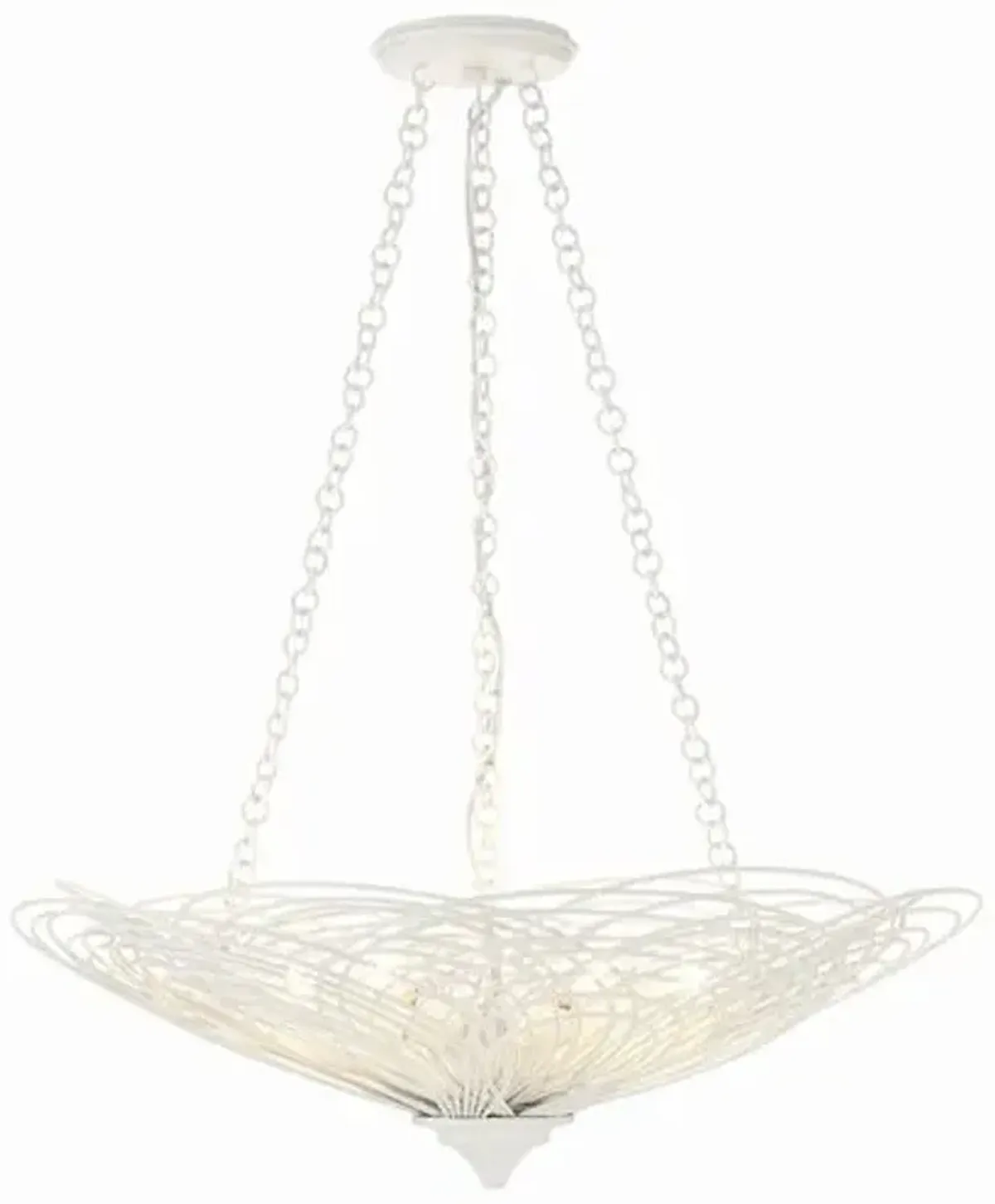 Doral 6 Light Chandelier - Crystorama - White