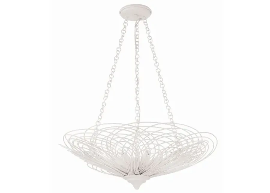 Doral 6 Light Chandelier - Crystorama - White