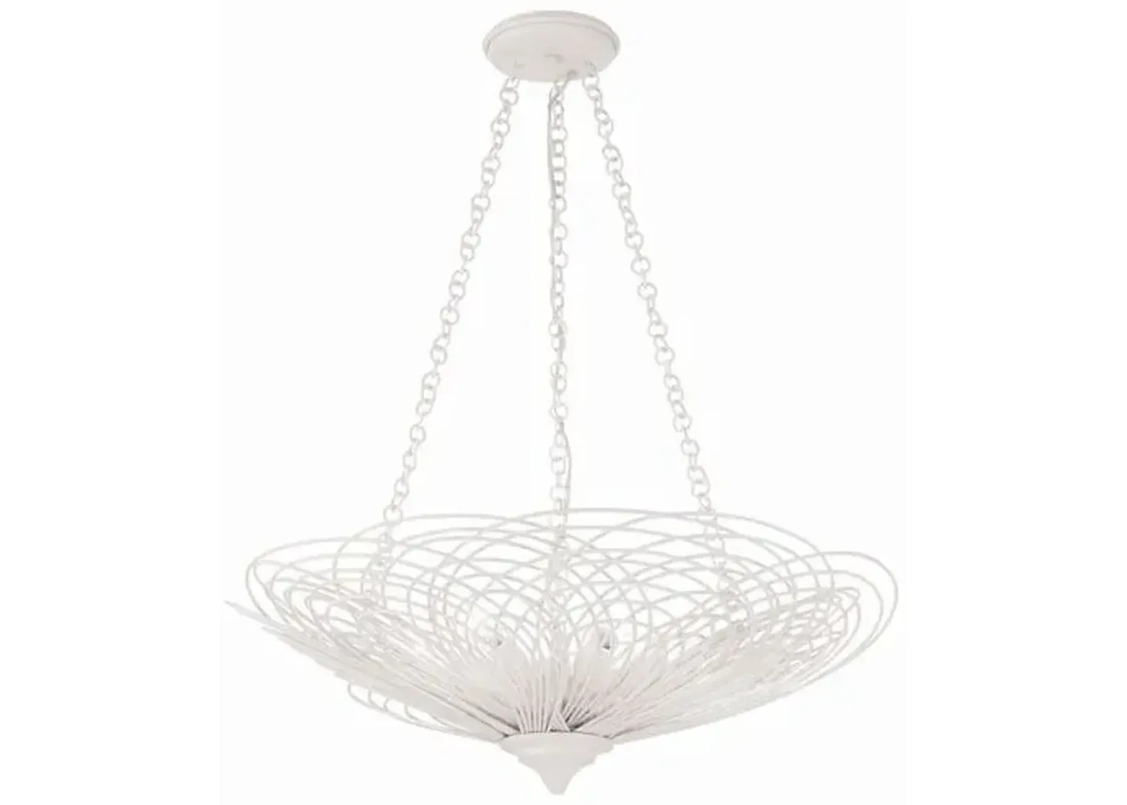 Doral 6 Light Chandelier - Crystorama - White