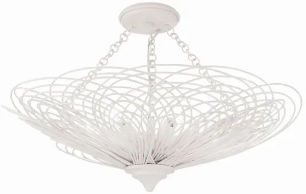 Doral 6 Light Semi Flush Mount - Crystorama - White