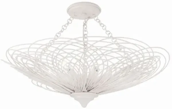 Doral 6 Light Semi Flush Mount - Crystorama - White