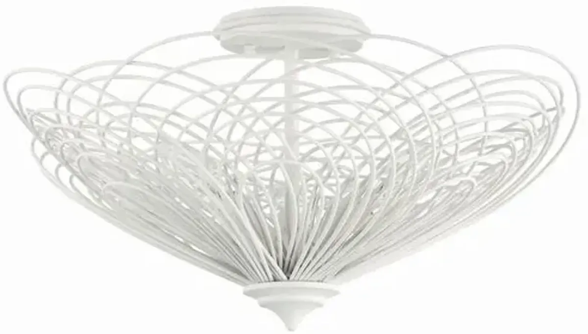 Doral 3 Light Semi Flush Mount - Crystorama - White