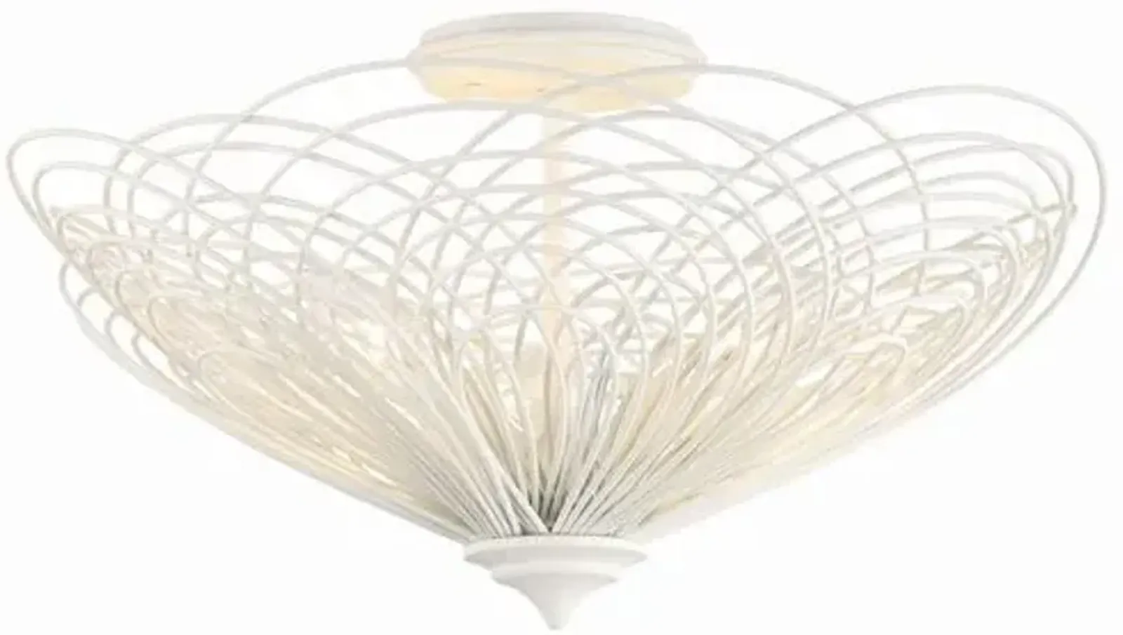 Doral 3 Light Semi Flush Mount - Crystorama - White