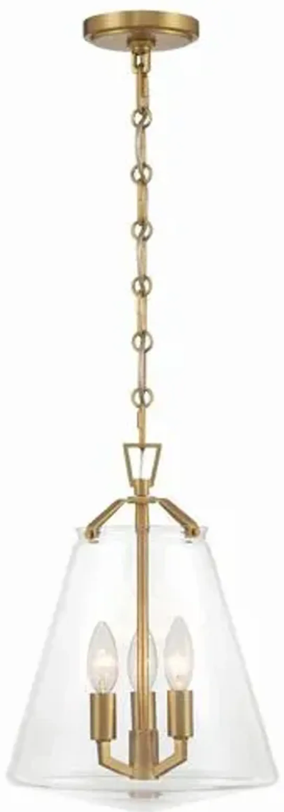 Voss 3 Light Mini Chandelier - Crystorama - Gold