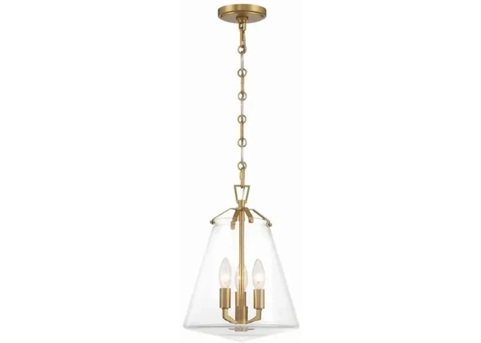 Voss 3 Light Mini Chandelier - Crystorama - Gold