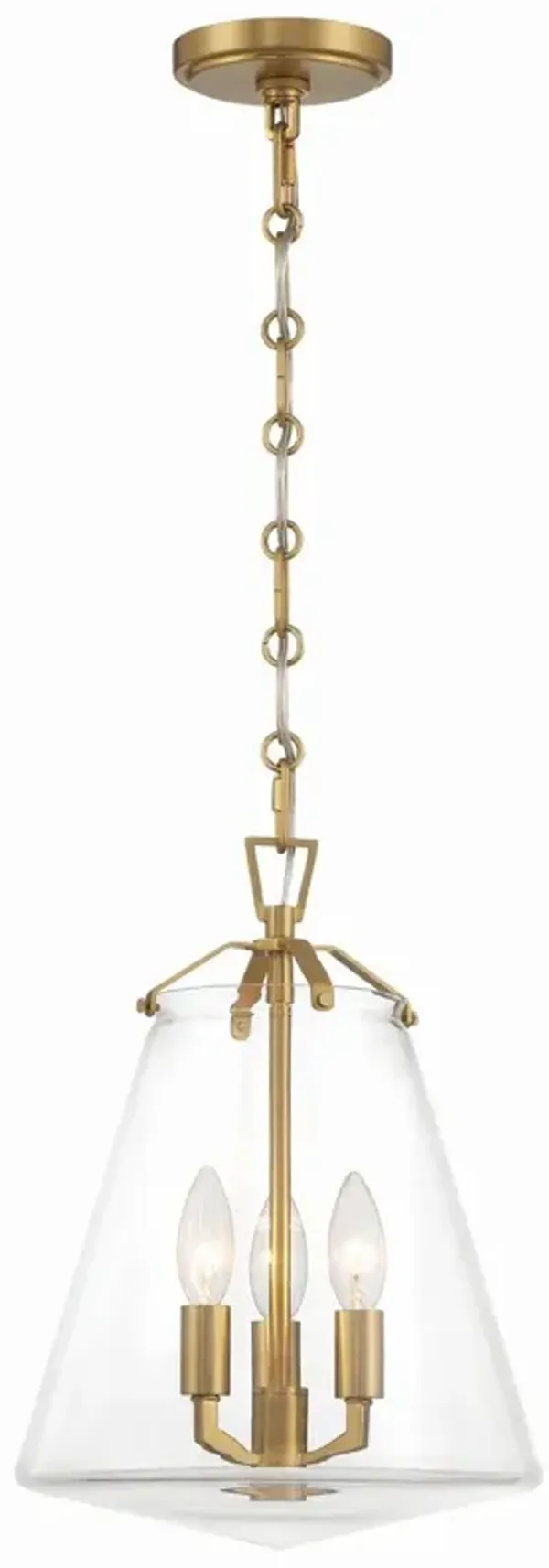 Voss 3 Light Mini Chandelier - Crystorama - Gold