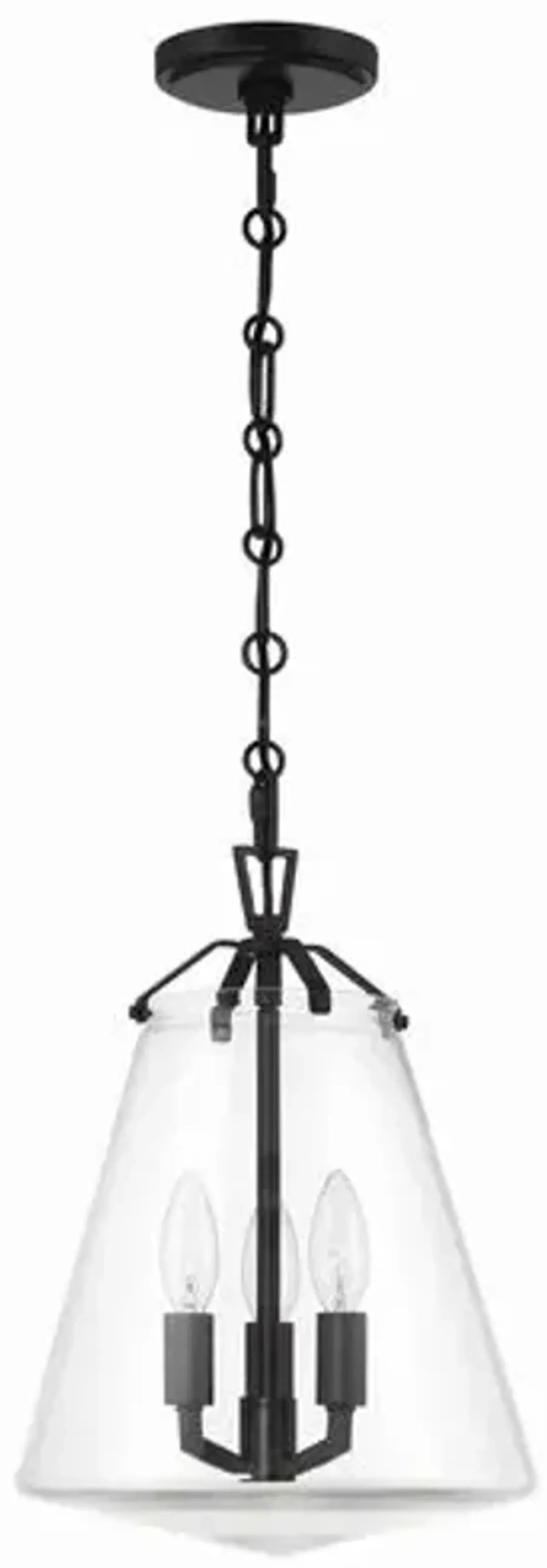 Voss 3 Light Mini Chandelier - Crystorama - Black