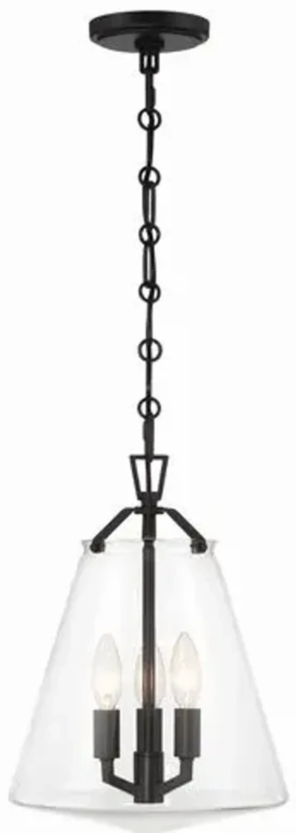 Voss 3 Light Mini Chandelier - Crystorama - Black