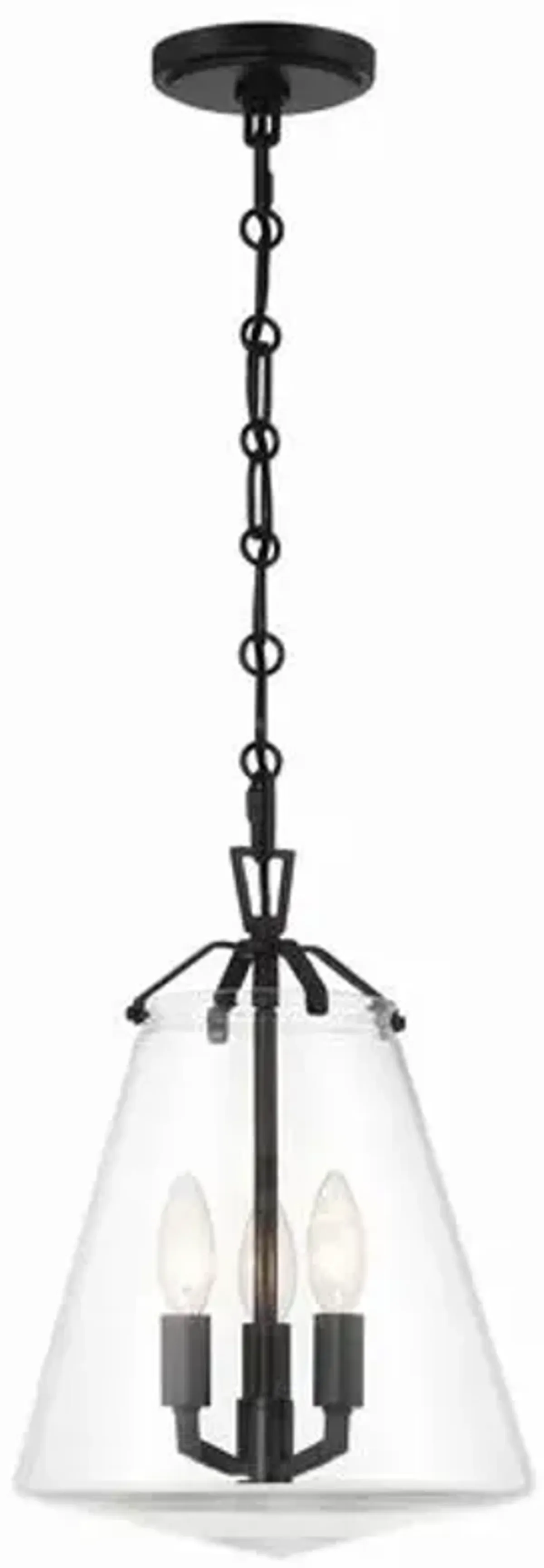 Voss 3 Light Mini Chandelier - Crystorama - Black