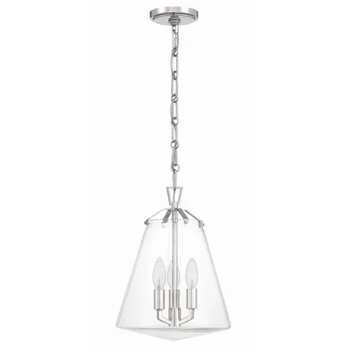 Voss 3 Light Mini Chandelier - Crystorama - Silver