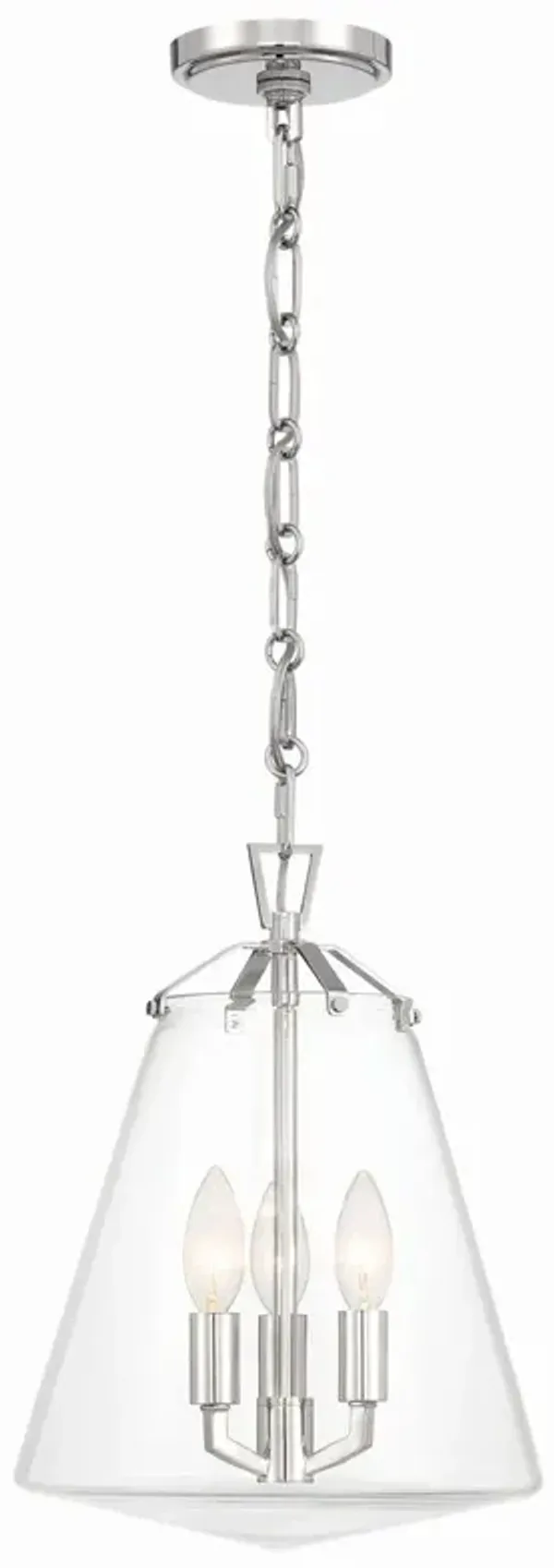 Voss 3 Light Mini Chandelier - Crystorama - Silver