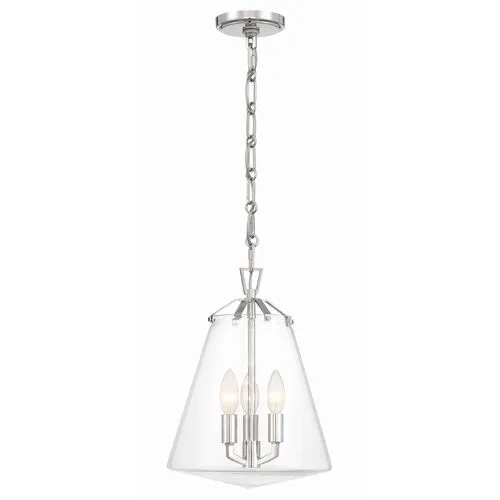 Voss 3 Light Mini Chandelier - Crystorama - Silver