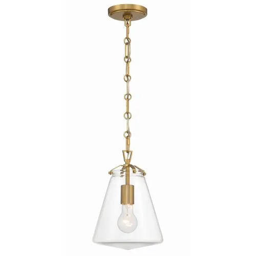 Voss 1 Light Mini Pendant - Crystorama - Gold