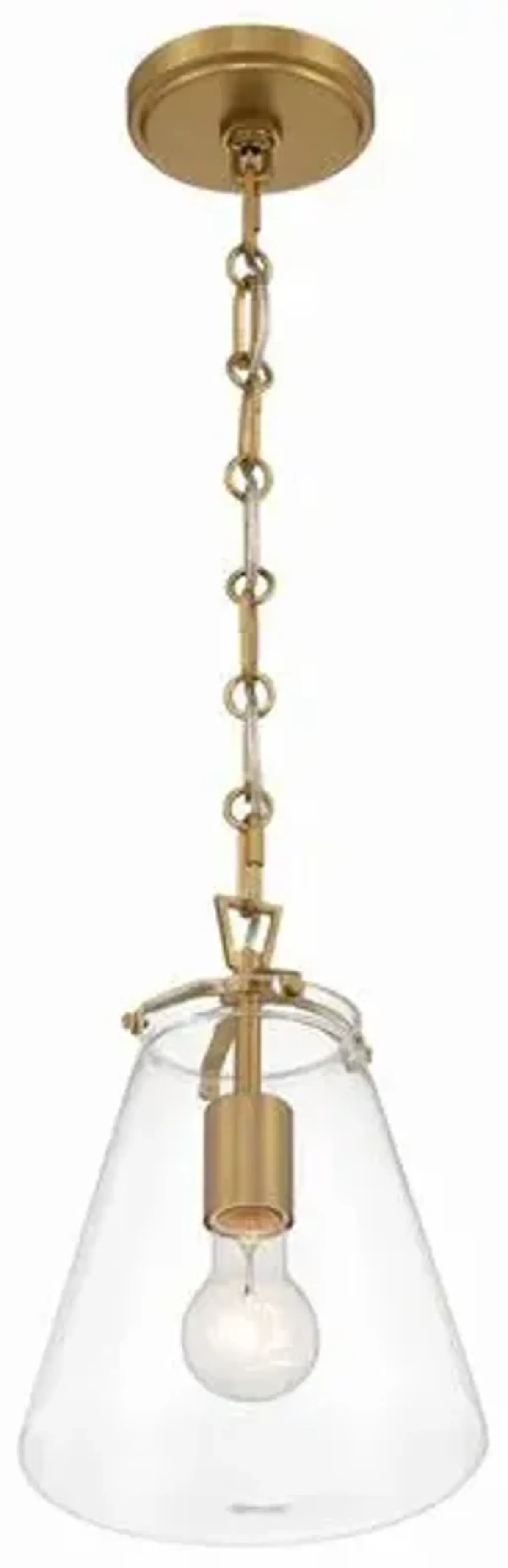 Voss 1 Light Mini Pendant - Crystorama - Gold