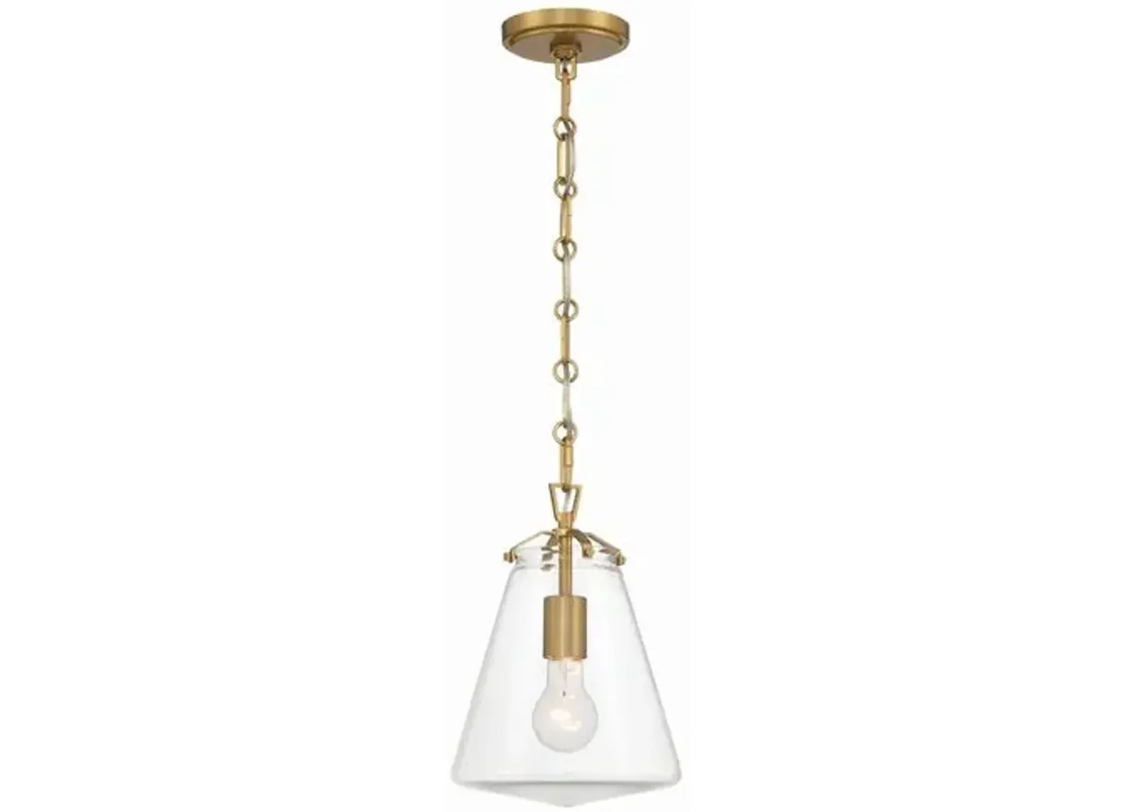 Voss 1 Light Mini Pendant - Crystorama - Gold