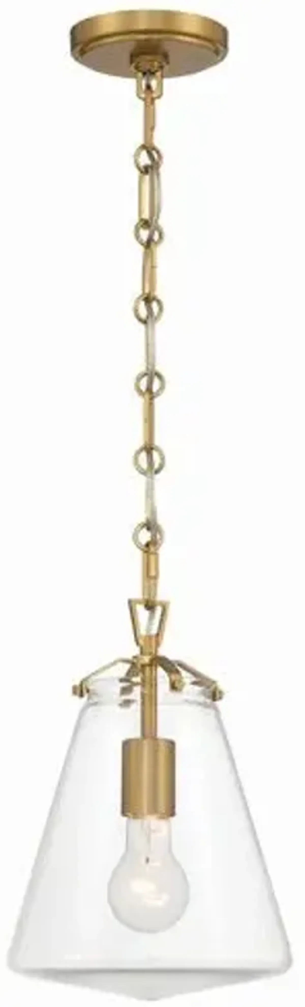 Voss 1 Light Mini Pendant - Crystorama - Gold