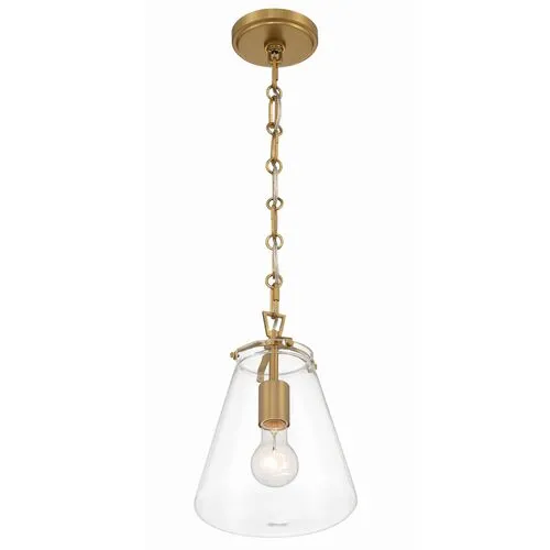 Voss 1 Light Mini Pendant - Crystorama - Gold