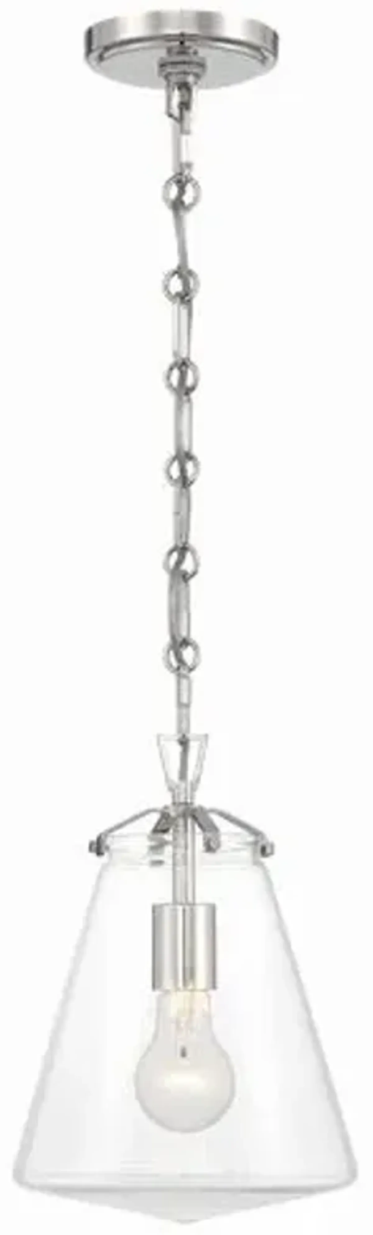 Voss 1 Light Mini Pendant - Crystorama - Silver