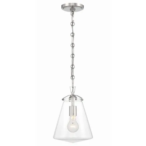 Voss 1 Light Mini Pendant - Crystorama - Silver