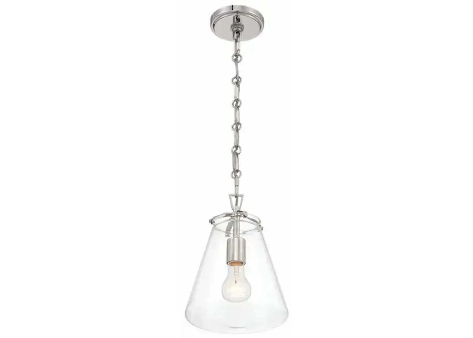 Voss 1 Light Mini Pendant - Crystorama - Silver