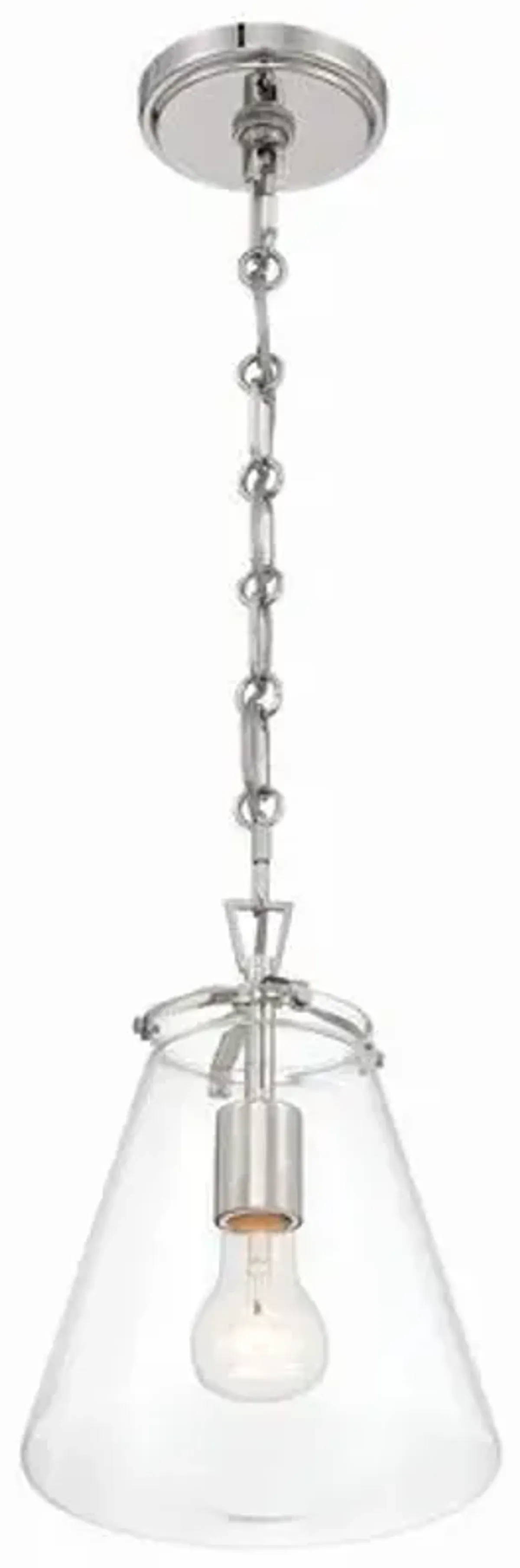 Voss 1 Light Mini Pendant - Crystorama - Silver