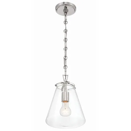 Voss 1 Light Mini Pendant - Crystorama - Silver