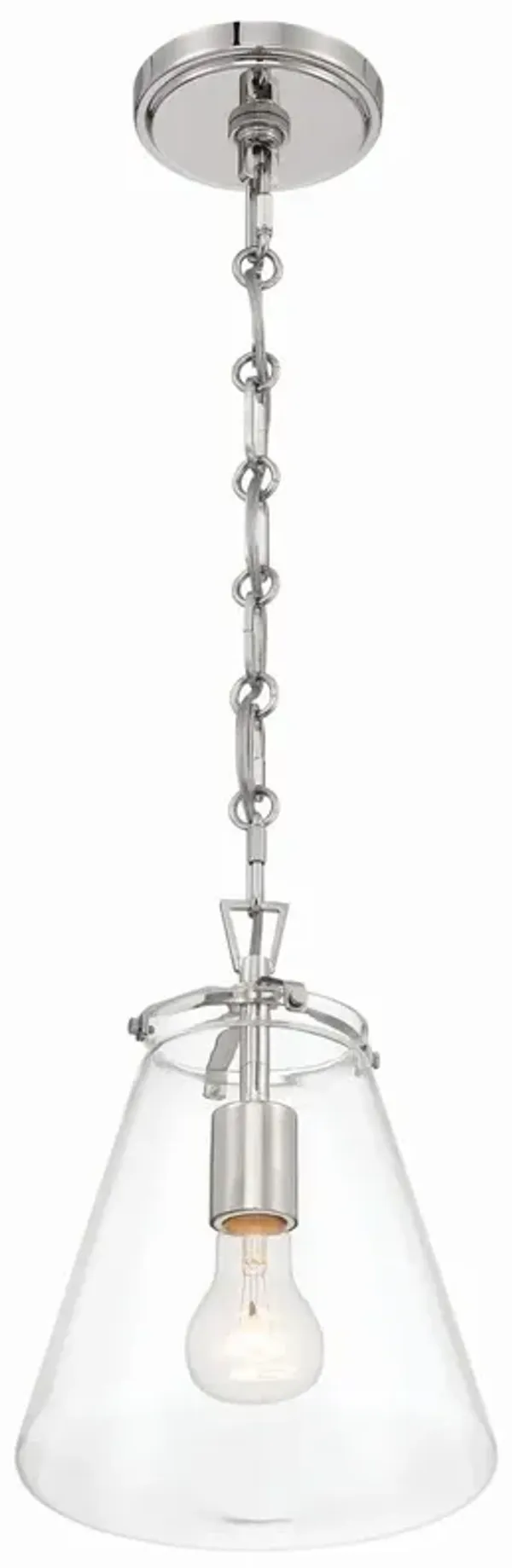 Voss 1 Light Mini Pendant - Crystorama - Silver