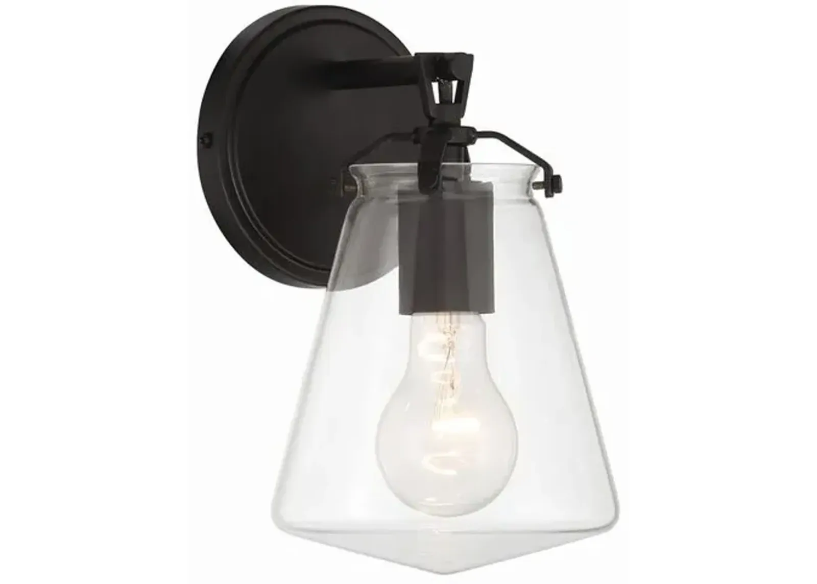 Voss 1 Light Wall Sconce - Crystorama - Black