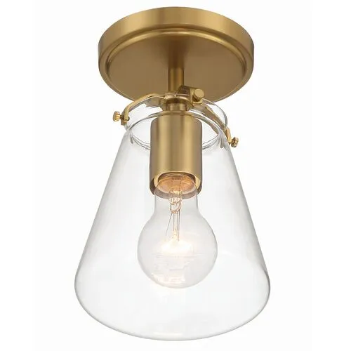 Voss 1 Light Semi Flush Mount - Crystorama - Gold