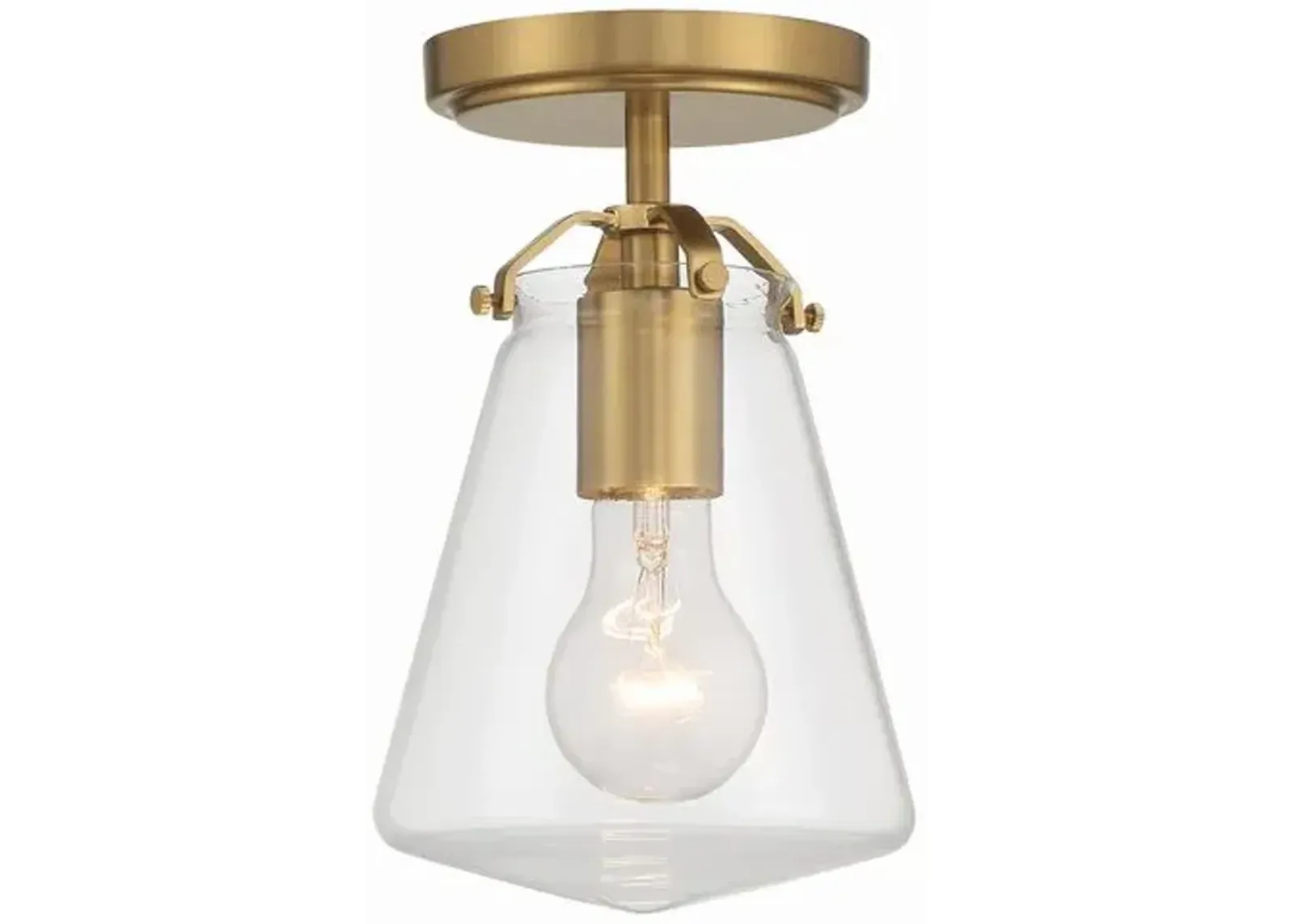 Voss 1 Light Semi Flush Mount - Crystorama - Gold