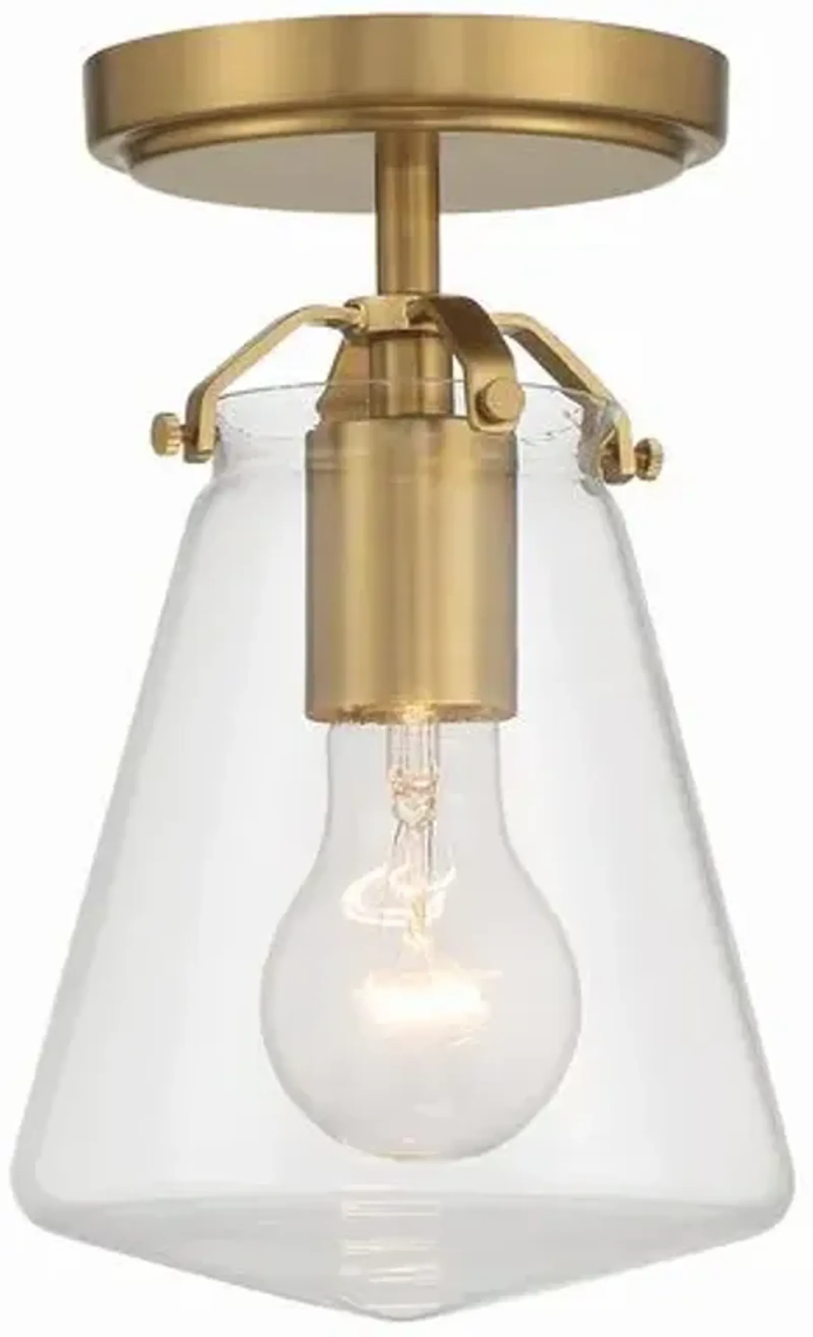 Voss 1 Light Semi Flush Mount - Crystorama - Gold