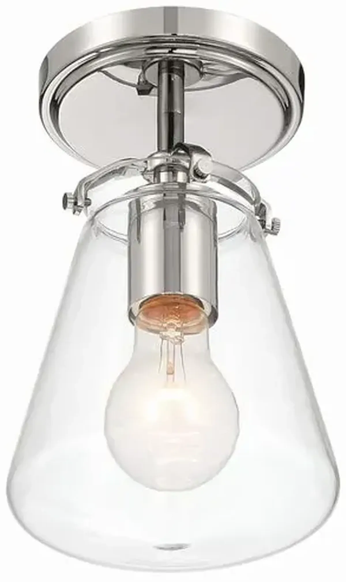 Voss 1 Light Semi Flush Mount - Crystorama - Silver