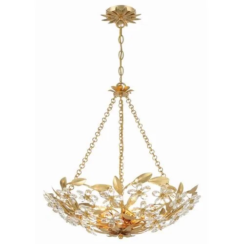 Marselle 6 Light Chandelier - Crystorama - Gold