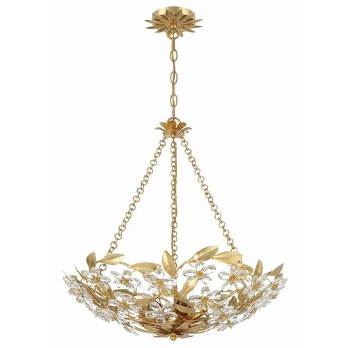 Marselle 6 Light Chandelier - Crystorama - Gold