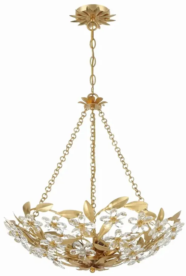 Marselle 6 Light Chandelier - Crystorama - Gold
