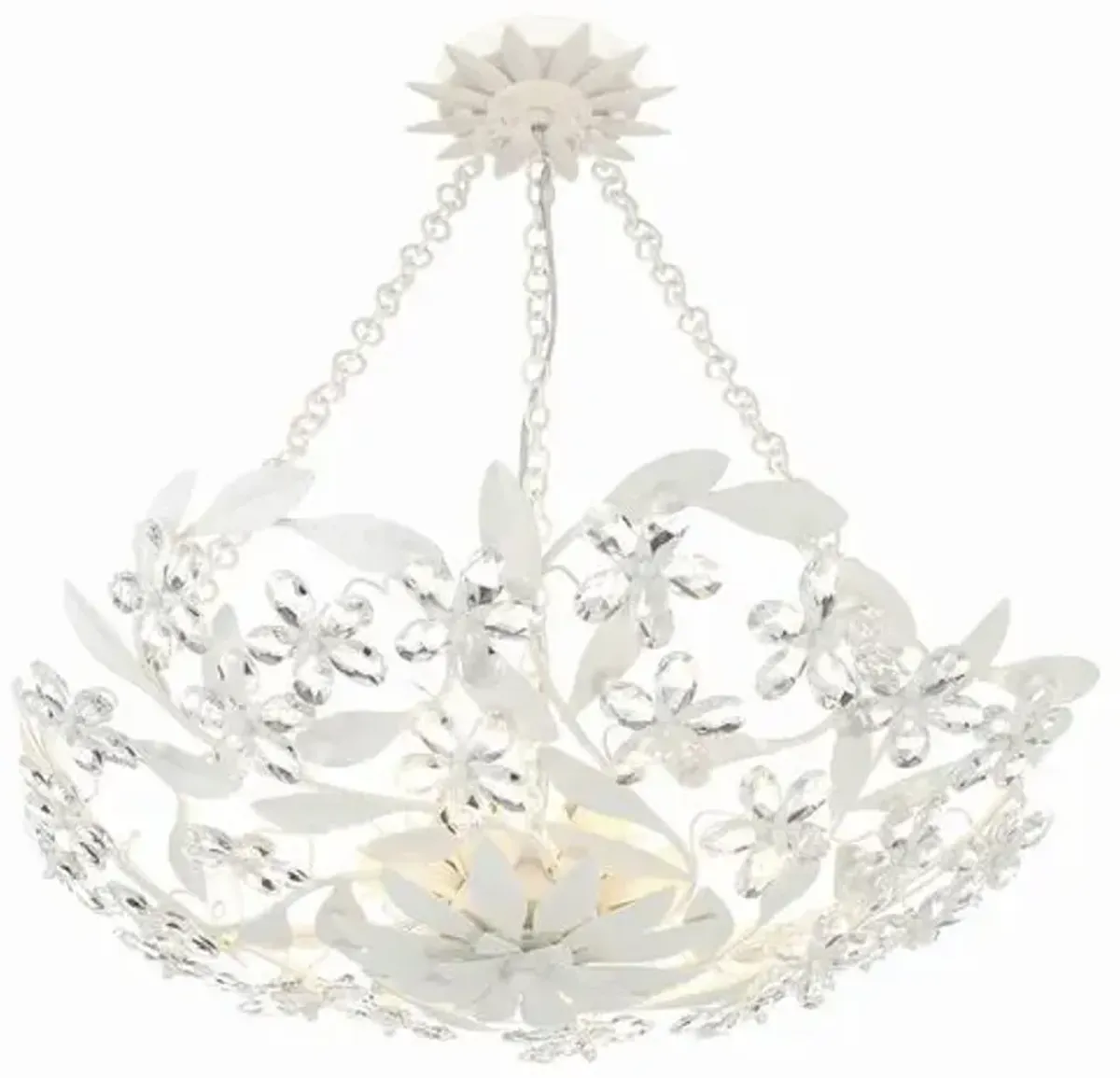 Marselle 6 Light Chandelier - Crystorama - White