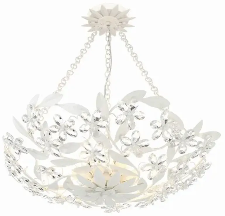 Marselle 6 Light Chandelier - Crystorama - White