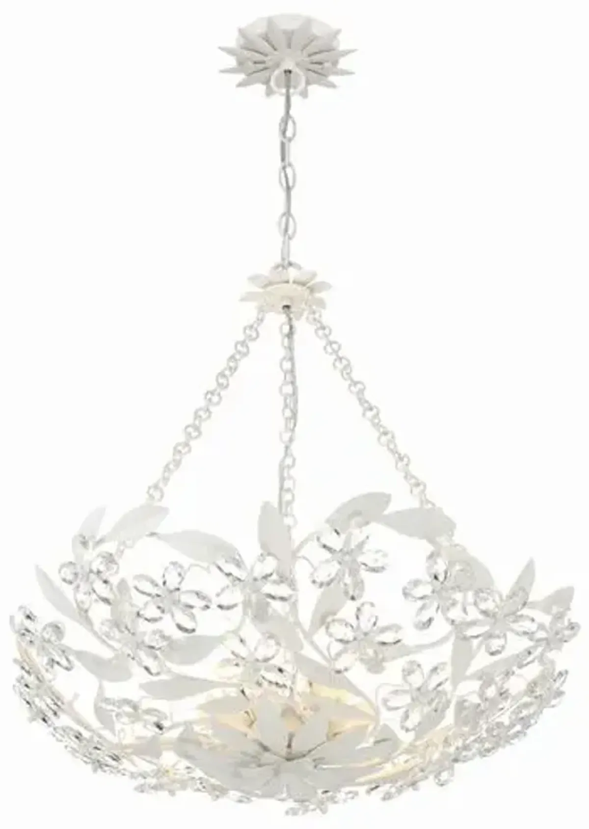 Marselle 6 Light Chandelier - Crystorama - White