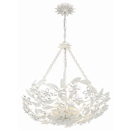 Marselle 6 Light Chandelier - Crystorama - White