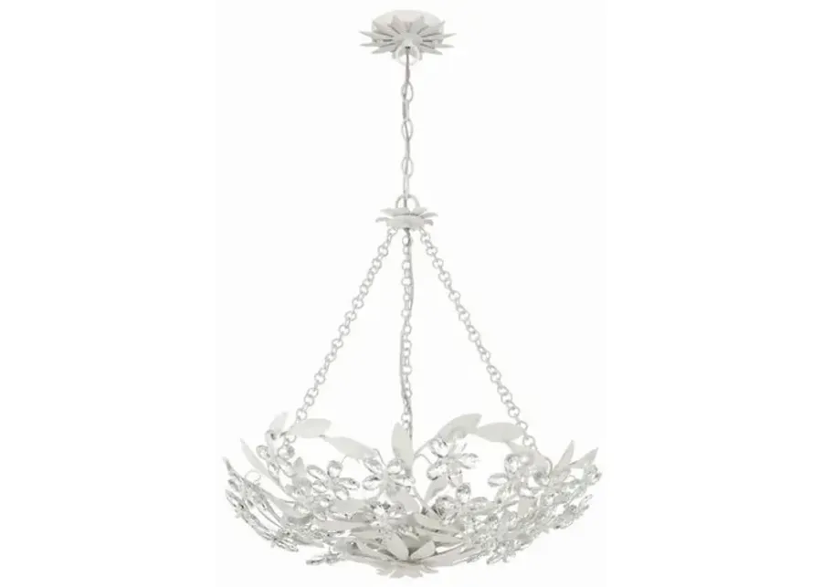 Marselle 6 Light Chandelier - Crystorama - White