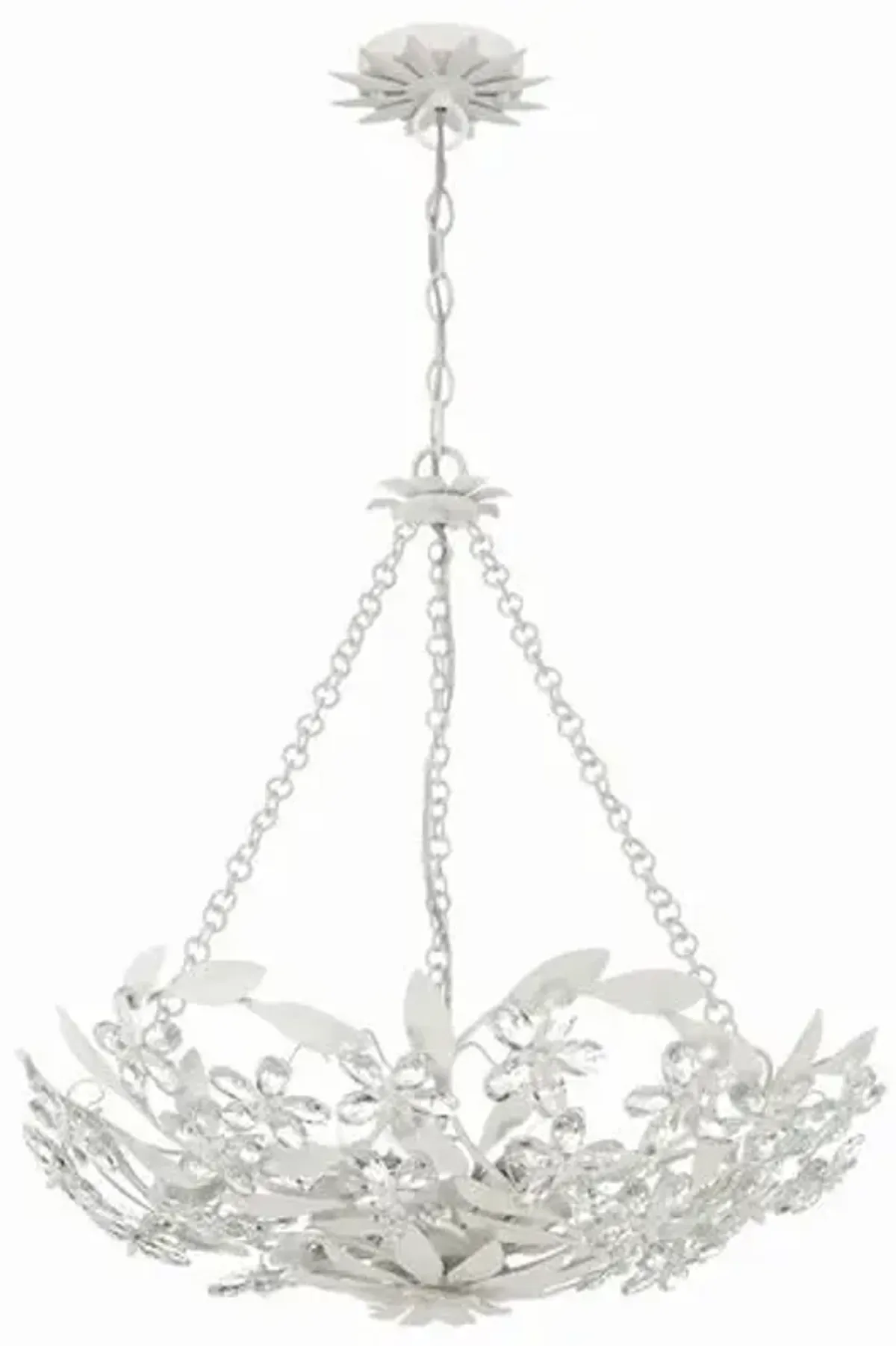 Marselle 6 Light Chandelier - Crystorama - White