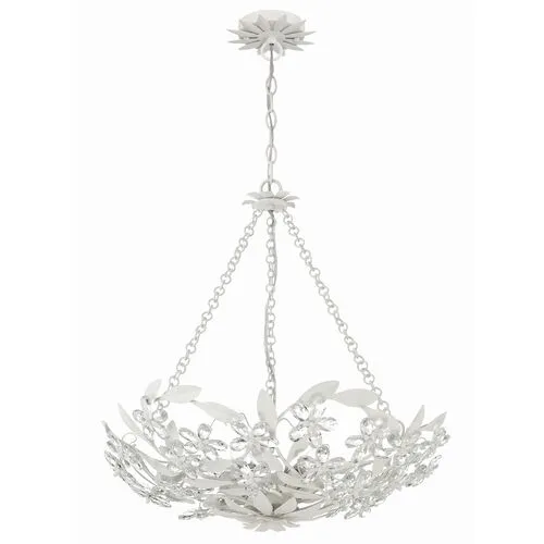 Marselle 6 Light Chandelier - Crystorama - White