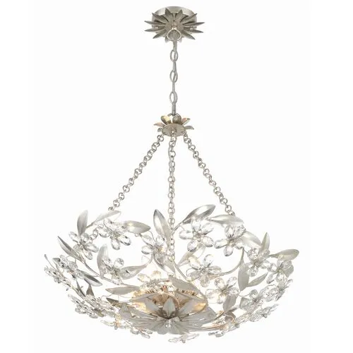 Marselle 6 Light Chandelier - Crystorama - Silver